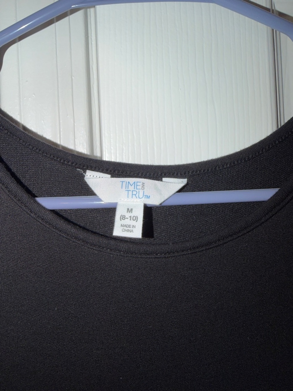 Time & Tru Classic Black Tie-Waist Dress - Picture 3 of 6